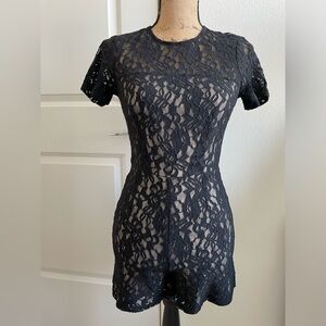 Black mesh romper